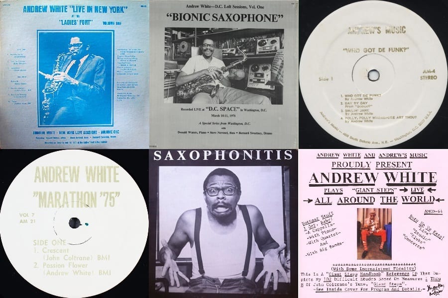 A composite of Andrew's Music record art. Courtesy Andrew White